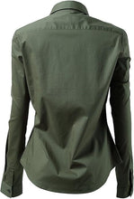 Cargar imagen en el visor de la galería, Womens Button Down Shirts - Long Sleeve Business Casual Blouses Army Green
