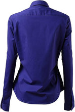 Load image into Gallery viewer, Womens Button Down Shirts - Long Sleeve Business Casual Blouses Blue
