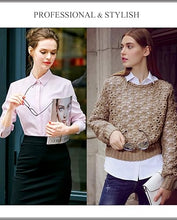 Load image into Gallery viewer, Womens Button Down Shirts - Long Sleeve Business Casual Blouses Pink
