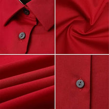 Charger l&#39;image dans la galerie, Womens Button Down Shirts - Short Sleeve Business Casual Blouses Red
